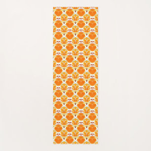 Tapete De Yoga Coral Orange e Cream Batik