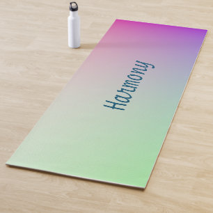 Tapete De Yoga Cores do arco-íris roxa azul personalizadas