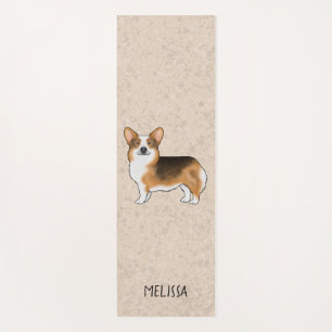Tapete De Yoga Corgue Galês Pembroke Tricolor Cabeça Vermelha E N