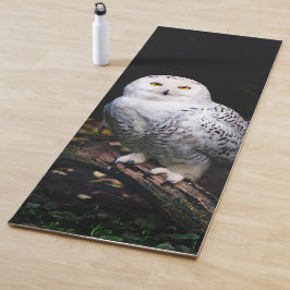 Tapete De Yoga Coruja de neve majestosa no inverno