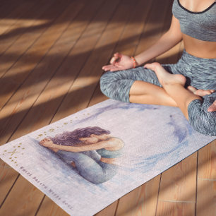 Tapete De Yoga Cota personalizada ilustrada de Peixes