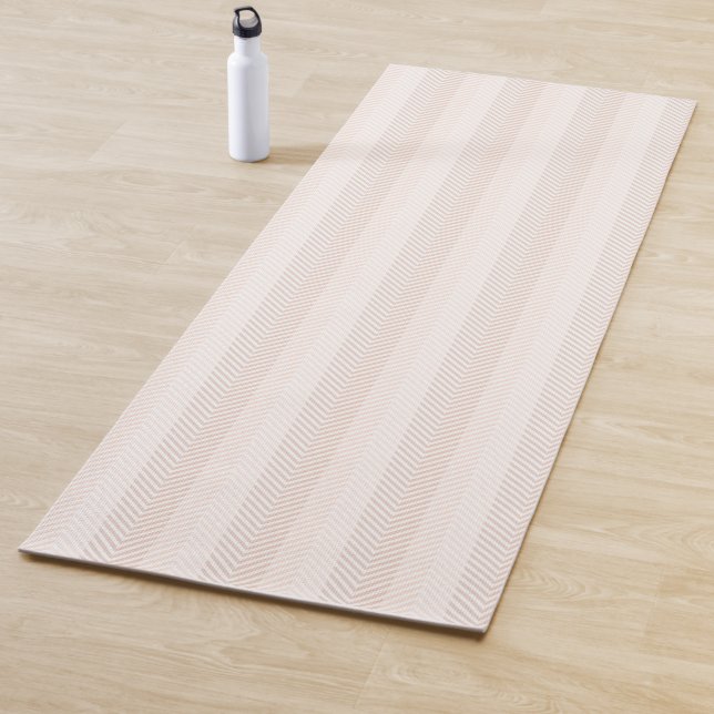 Tapete De Yoga Creme Herringbone Zig (In Situ)