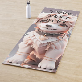 Tapete De Yoga Crianças Cuecas, Ouro Chibi - Retriever - Puppy Pe