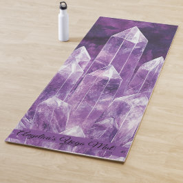 Tapete De Yoga Cristalação de Quartz Cristalação de Design Pintad