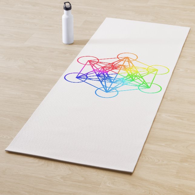 Tapete De Yoga Cubo Metatron Geométrico Sagrado (In Situ)