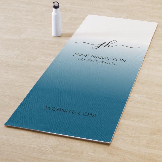 Tapete De Yoga Custom Logo Promotional Business Teal Exercise Mat (In Situ)