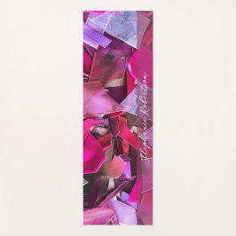 Tapete De Yoga Custom Name Abstract 3D Effect Pink Red Ribbon 