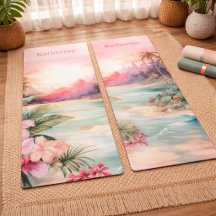 Custom Pink Tropical Beach Name