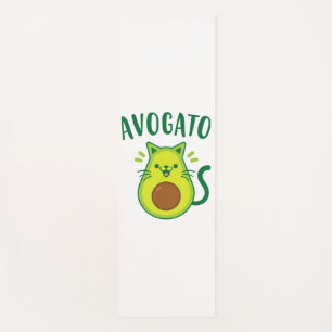 Tapete De Yoga Cute Cinco de Mayo Avogato Avocado Cat Funny Avoca