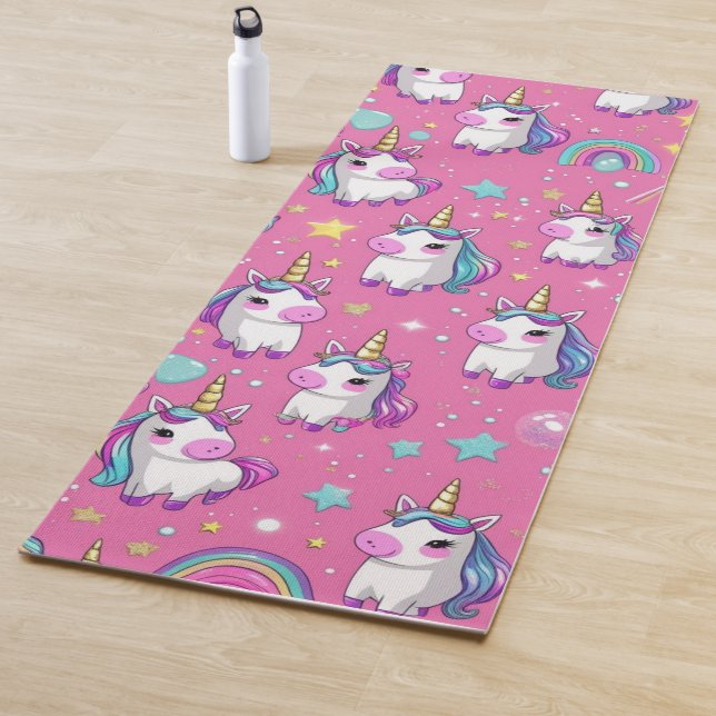 Tapete De Yoga Cute magical unicorn pattern rainbow for her (In Situ)