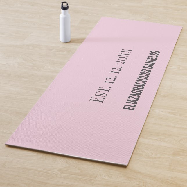 Tapete De Yoga Cute Monogram Initial Personalized Yoga Mat Gift (In Situ)