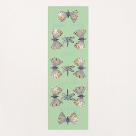 Tapete De Yoga Cute Whimsical Dragonfly Butterfly Maureen Girard