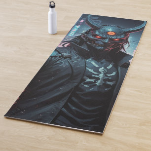 Tapete De Yoga Cyberpunk Demon Samurai