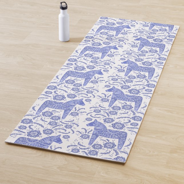 Tapete De Yoga Dala Horse Sueco Indigo Blue Folart Yoga Mat (In Situ)