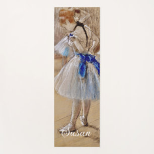 Tapete De Yoga Dançarina de Degas com Laço Azul