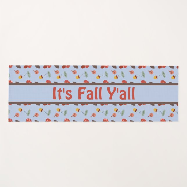 Tapete de Yoga de Outono Personalizado (Frente (Horizontal))