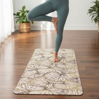 Tapete De Yoga De Palmeiras Marrons