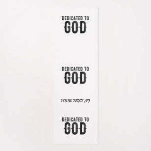 TAPETE DE YOGA DEDICADO A DEUS TEXTO NEGRO LEGAL PERSONALIZÁVEL