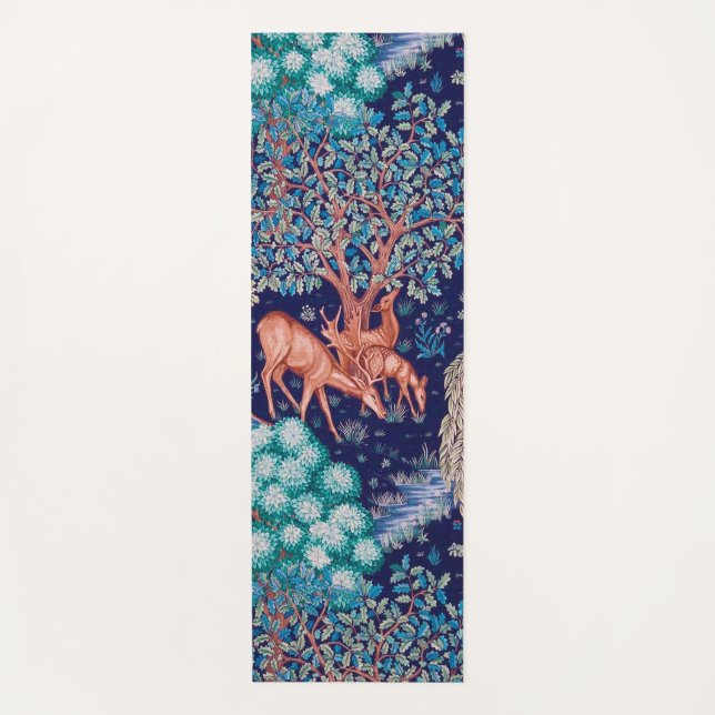Tapete De Yoga Deers in the Forest, William Morris (Frente)