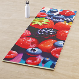 Tapete De Yoga Delícia de Explosão de Frutas Design