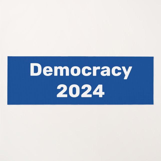 Tapete De Yoga Democracia 2024 Eleição Presidencial (Frente (Horizontal))