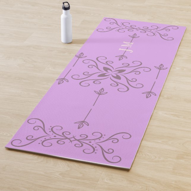 Tapete de Yoga Desenhado na Cor Roxa (In Situ)