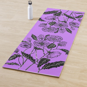 Tapete De Yoga Desenho de Cópias - Roxo - Escolha Sua Cor