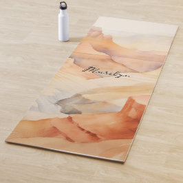 Tapete De Yoga Desert Canyon Watercolor