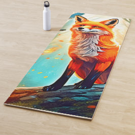 Tapete De Yoga Design da Cena Fox Crimson