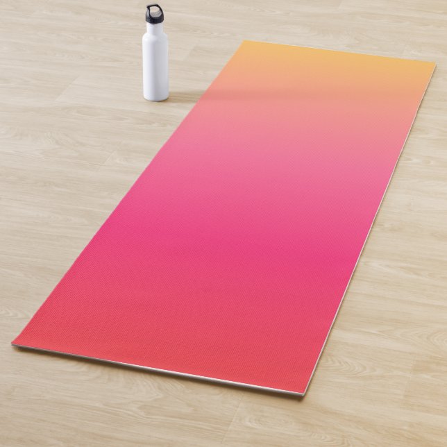 Tapete De Yoga Design de gradiente rosa e amarelo (In Situ)