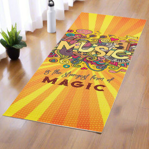 Tapete De Yoga Design de música personalizada, inspirador, person