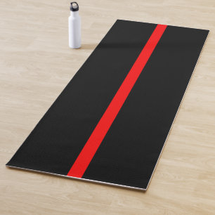 Tapete De Yoga Design gráfico fino simbólico da linha vermelha