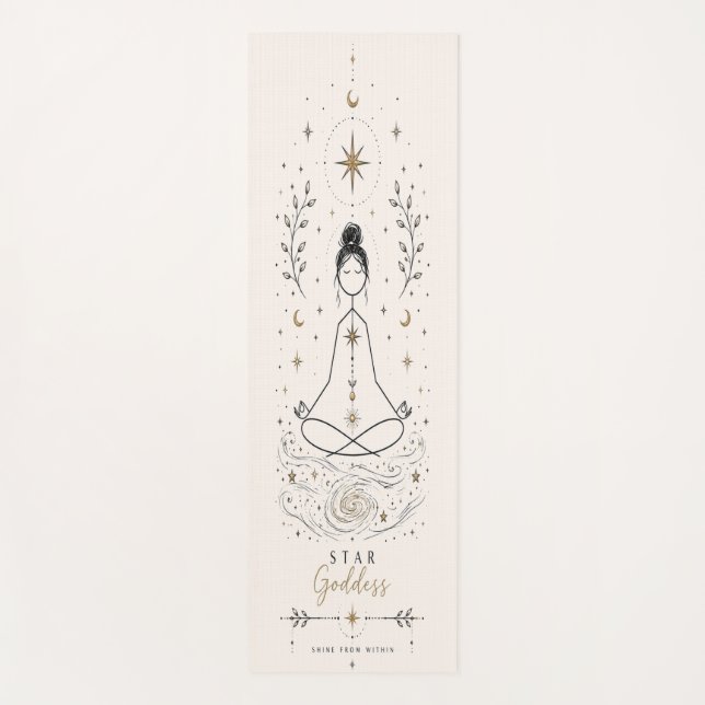 Tapete de Yoga Deus Estelar Celestial (Frente)