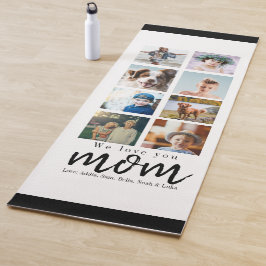 Tapete De Yoga dia de as mães de  de colagem de fotos com script 