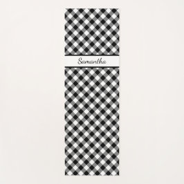 Tapete De Yoga Diagonal Black White Buffalo (Buffalo Preto Negro)