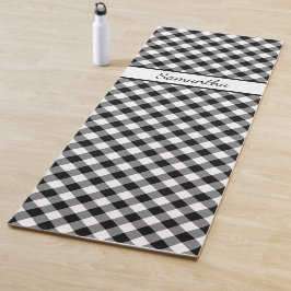 Tapete De Yoga Diagonal Black White Buffalo (Buffalo Preto Negro)