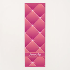 Tapete De Yoga Diamante Rosa Luxurioso Esmagador Zen Yoga Namaste