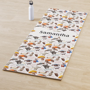 Tapete De Yoga Diversão Personalizada Amante de Cachorro