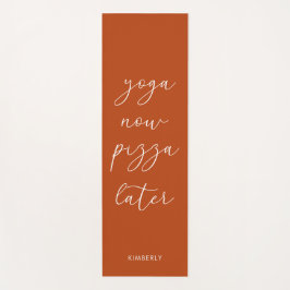 Tapete De Yoga Diversão Terracotta Rust Script Yoga Agora Pizza D