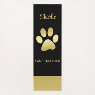 Tapete De Yoga Dourada tigela de cão contra fundo preto Yoga Mat