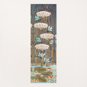 Tapete De Yoga Dragões Água Lírios Marsh Art Nouveau