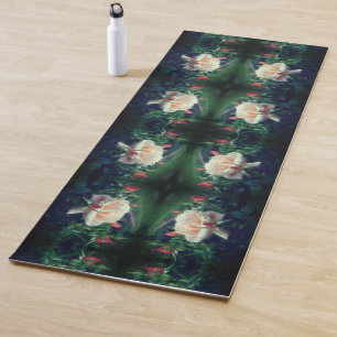Tapete De Yoga Dreamy Peach Rosa and Buds Abstrato