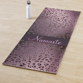 Tapete De Yoga Dusky Violet Leopard Namaste