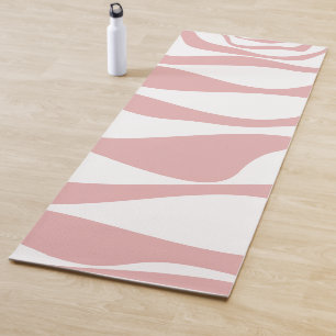 Tapete De Yoga Ebb e Fluxo 4 - Rosa e Branco