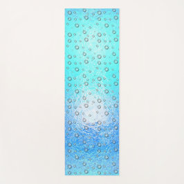 Tapete De Yoga Efeito de Água, Textura Congelada com Gotas de Águ