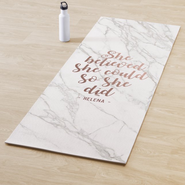 Tapete De Yoga Ela Acreditava Que Podia, Ela Se Personalizou. (In Situ)