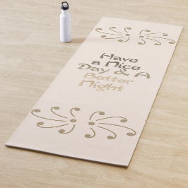 Tapete De Yoga Elegant Gold & Cream "A Better Night" Meditation M