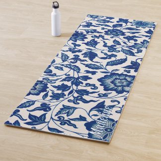 Tapete De Yoga Elegant Vintage Blue French Country Chinoise Toile