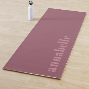 Tapete De Yoga Elegante Classic Dusty Rosa minimamente personaliz