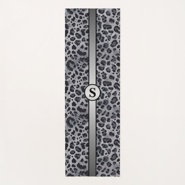Tapete De Yoga Elegante Estampa de Leopardo  (Frente)